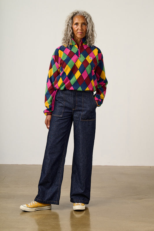 Blake - Cropped Polar Fleece in Masquerade