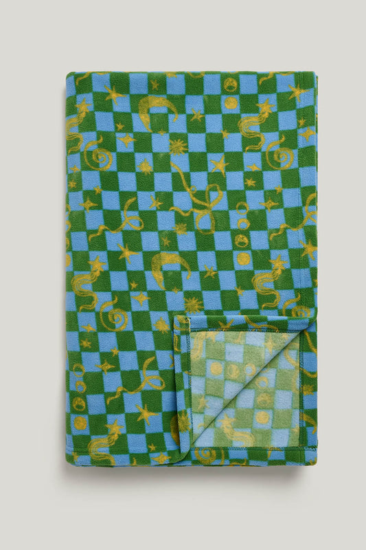 Braor - Fleece Blanket in Celestial Checkerboard