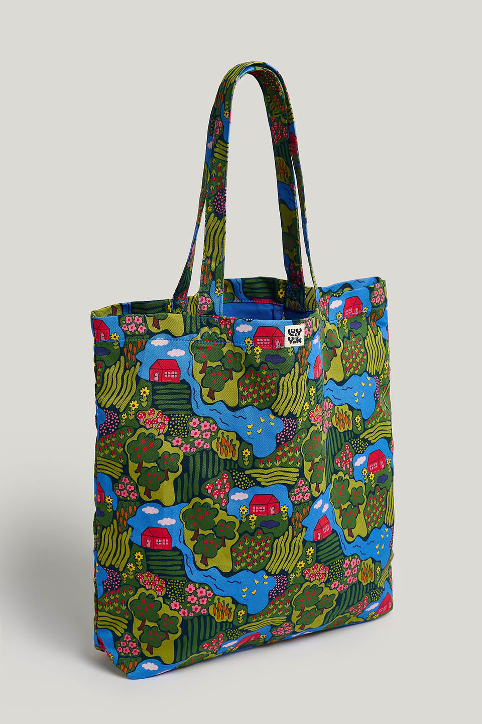 Catalina - Cotton Oversized Tote in Farmyard Scene