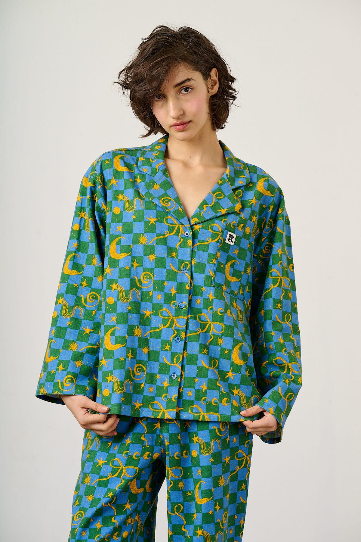 Dreamer - Pyjamas in Celestial Checkerboard