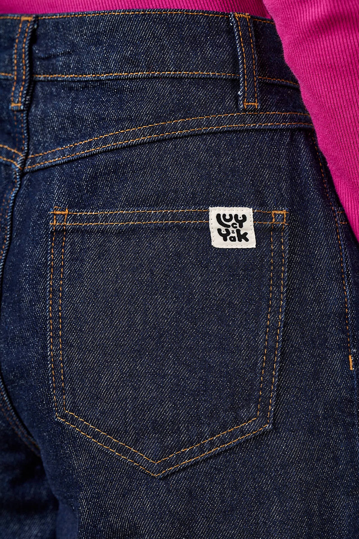 Drew - Cropped Straight Leg Jeans Organic Cotton Denim in Vintage Indigo
