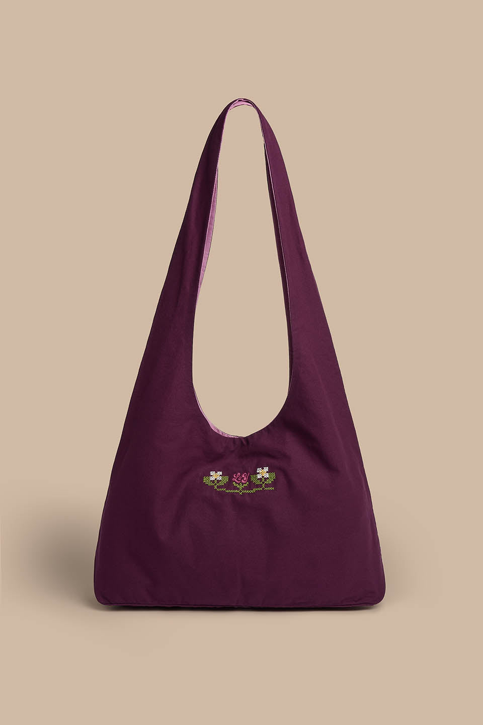 Elas - Tote Bag in Cross Stitch Flowers