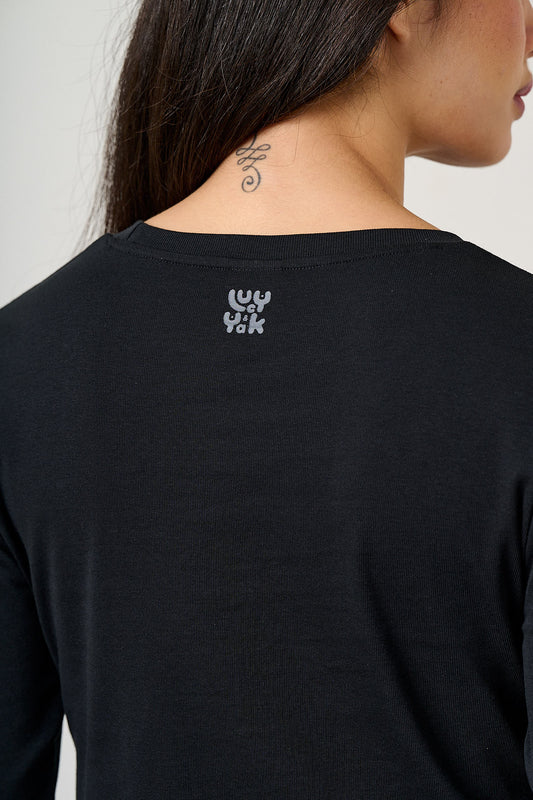 Hansel - Long Sleeve Top Organic Cotton in Black