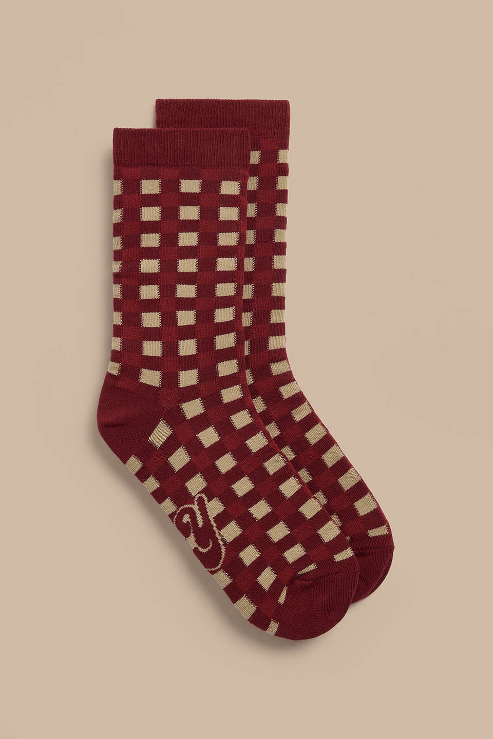 JoJo - Cotton Socks in Red Gingham