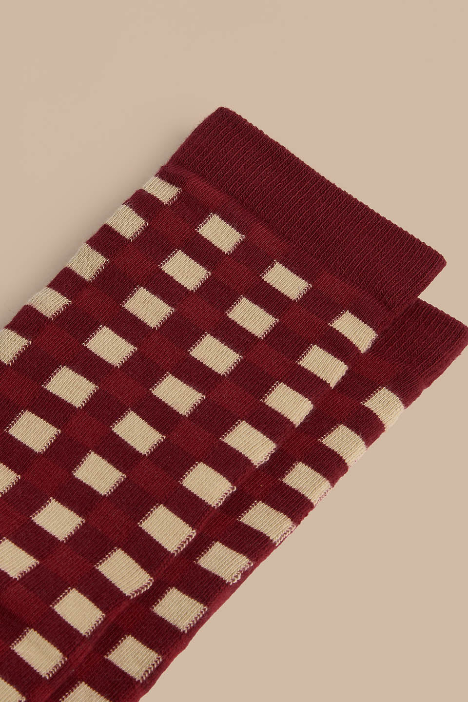 JoJo - Cotton Socks in Red Gingham