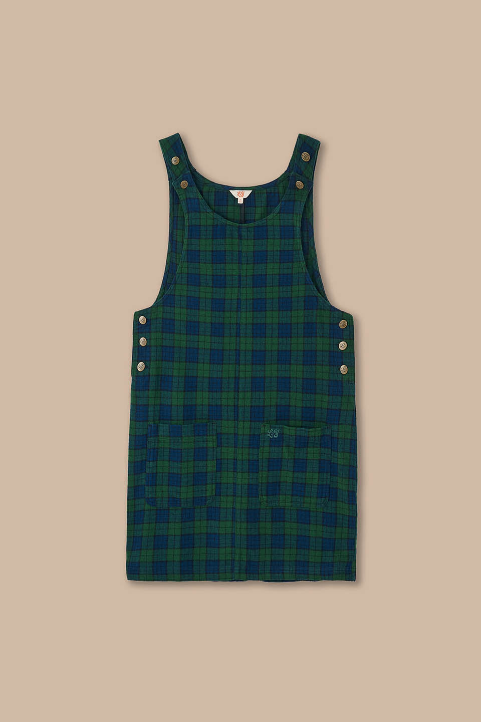 Layla - Mini Brushed Cotton Dress in Wilderness Check