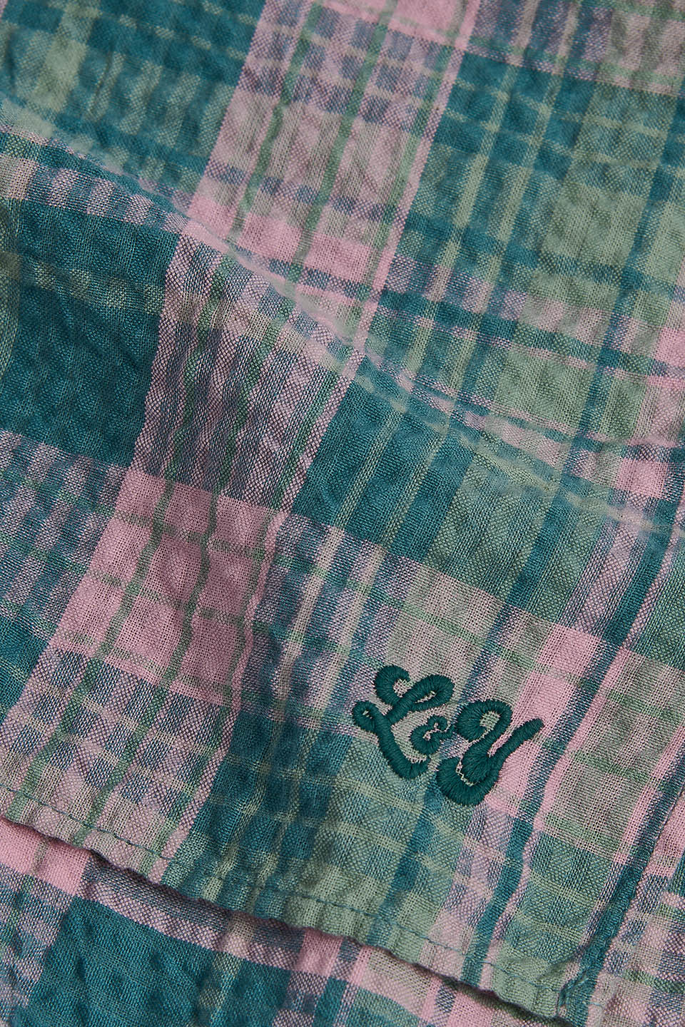 Lottie - Neck Scarf in Seersucker Palace Check