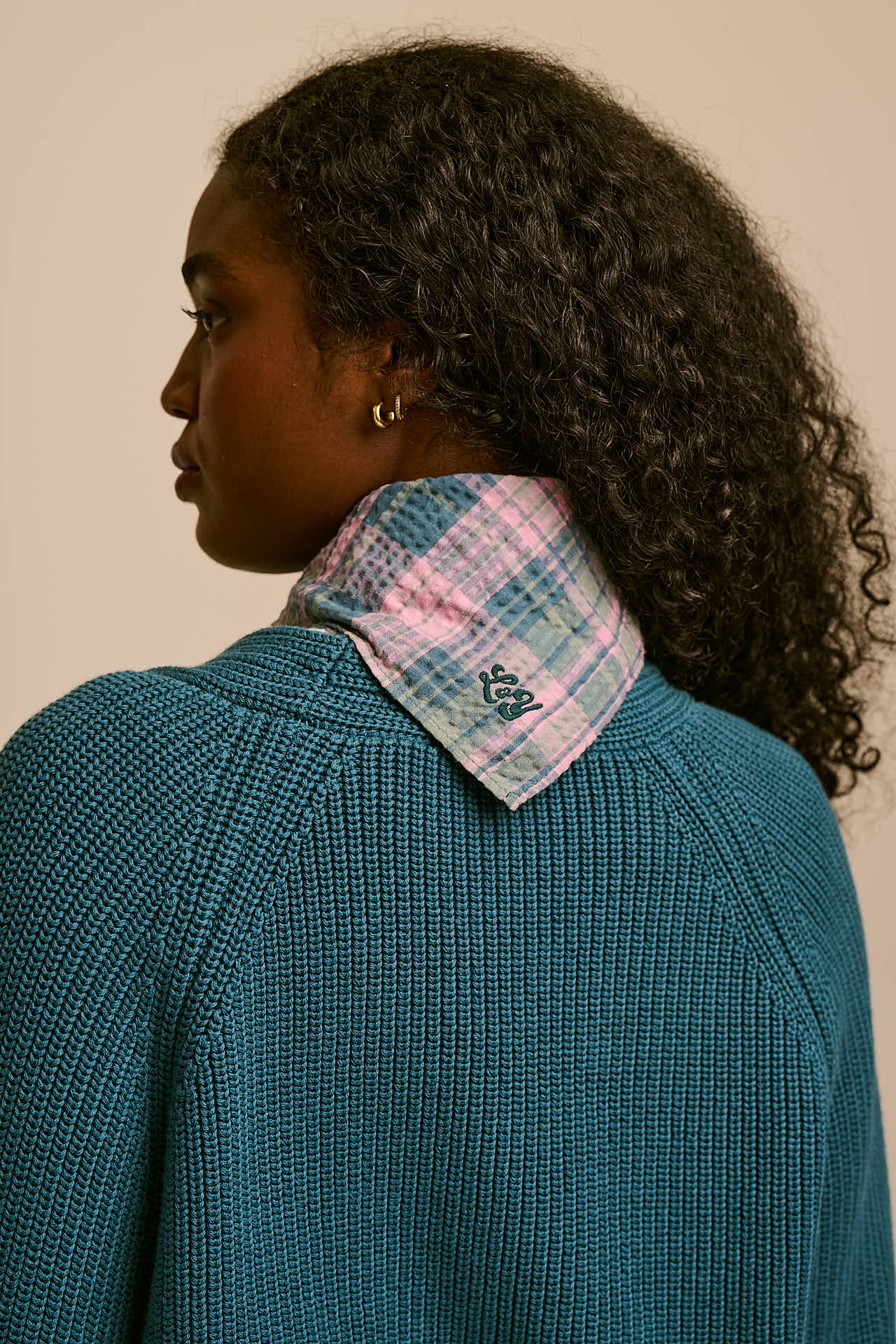 Lottie - Neck Scarf in Seersucker Palace Check