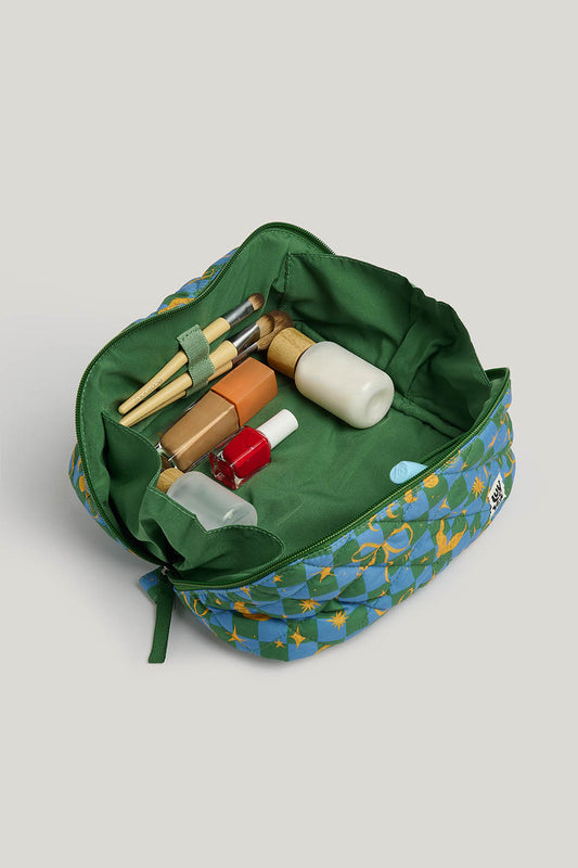 Makari - Open Washbag in Celestial Checkerboard