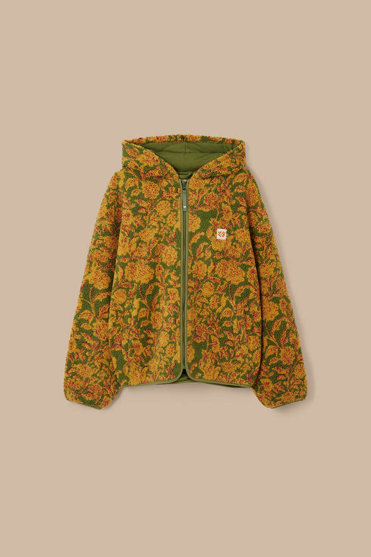 Misha - Borg Fleece Jacket in Green Palace Floral