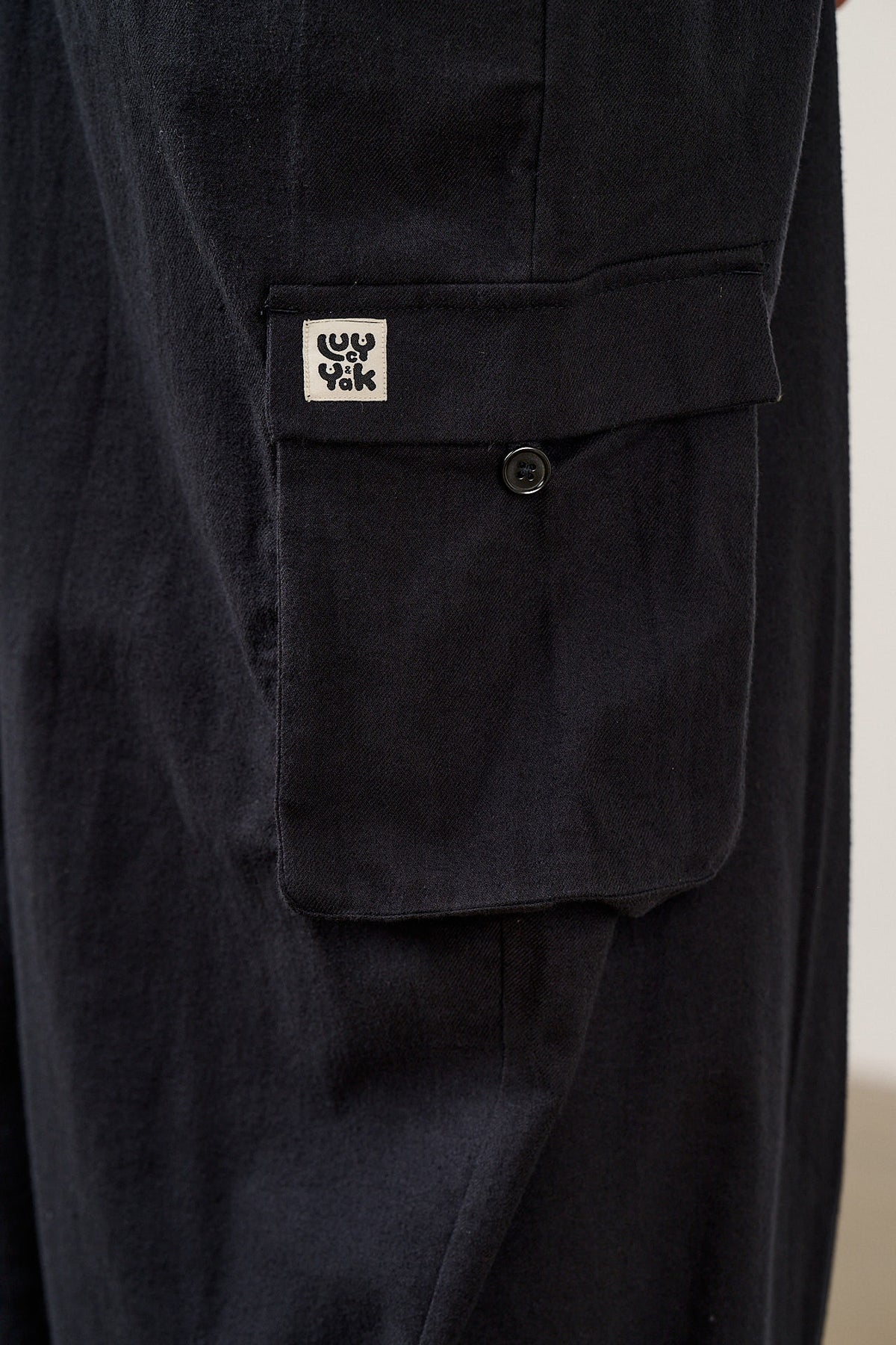 Miyada - Brushed Cotton Dungarees in Black