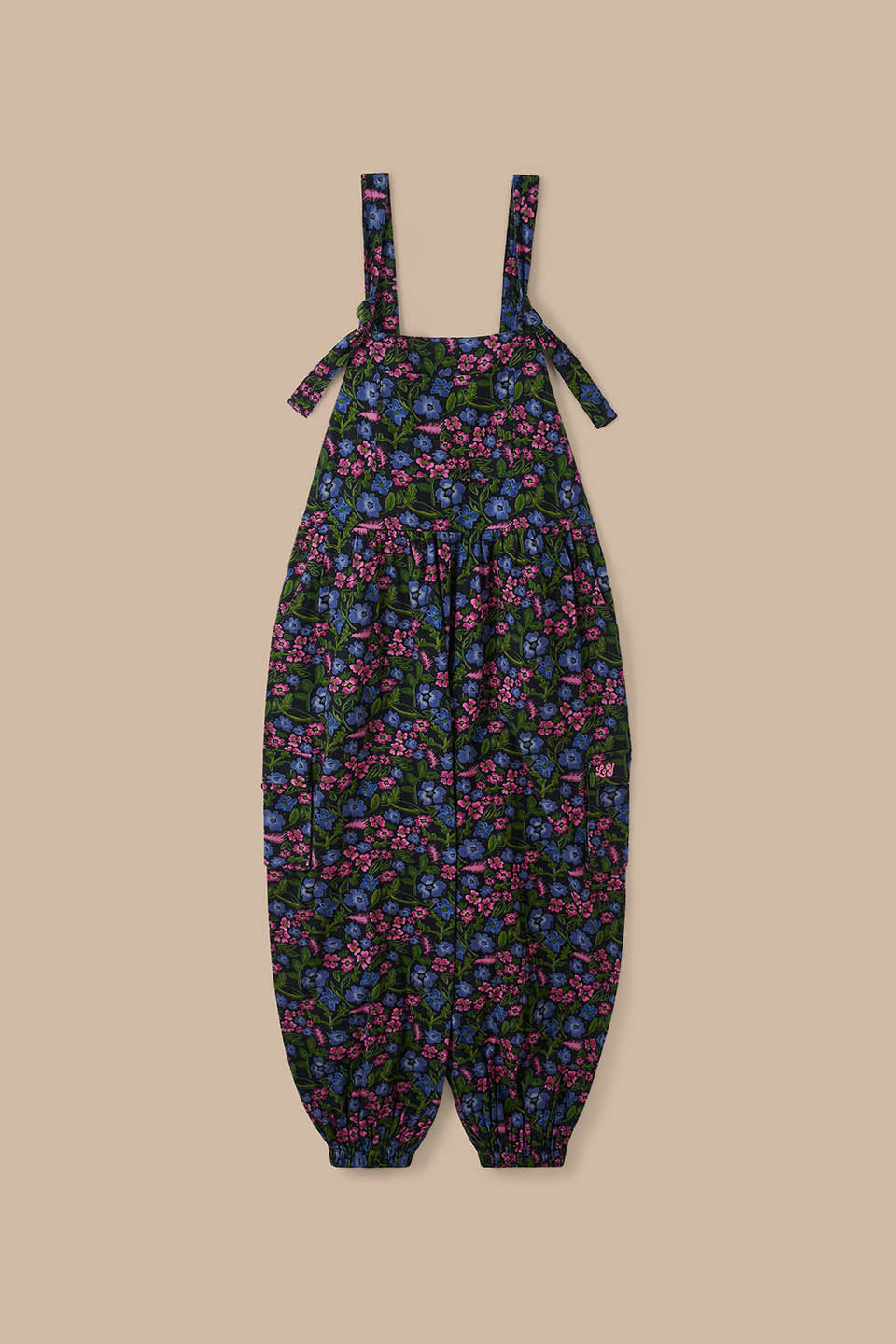 Miyada - Brushed Cotton Dungarees in Ditsy Grunge Floral