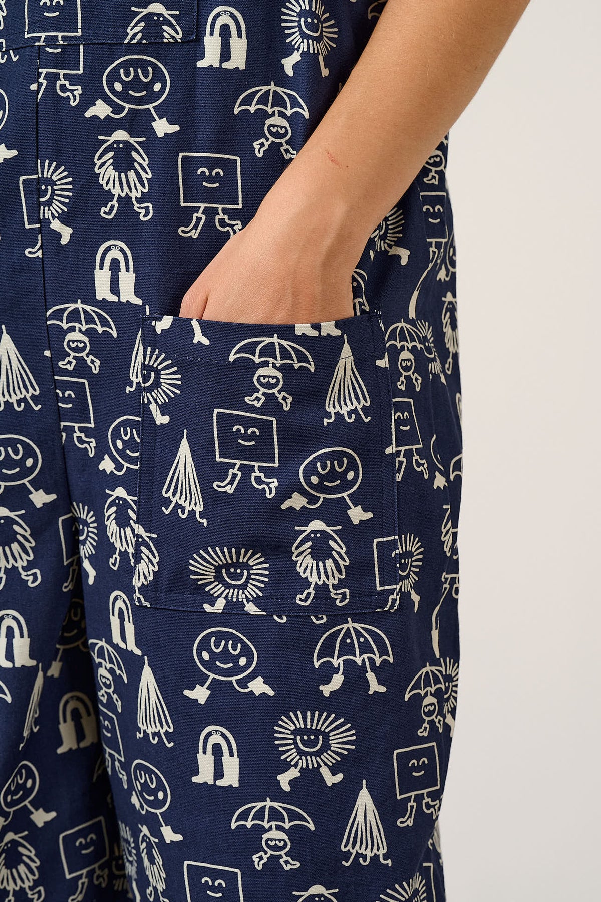 L.E. Original - Organic Cotton Dungarees in Walking in the Rain Studio Arhoj & Yak