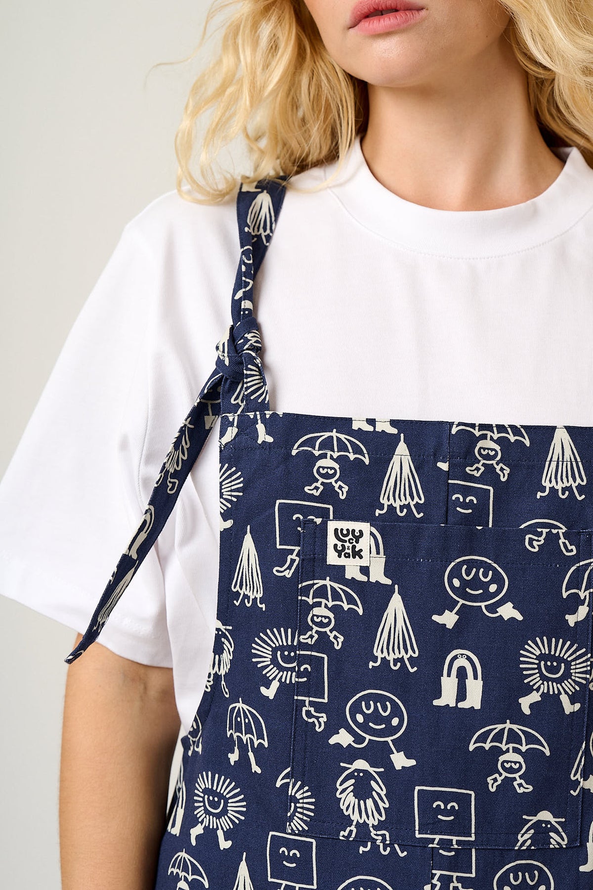 L.E. Original - Organic Cotton Dungarees in Walking in the Rain Studio Arhoj & Yak