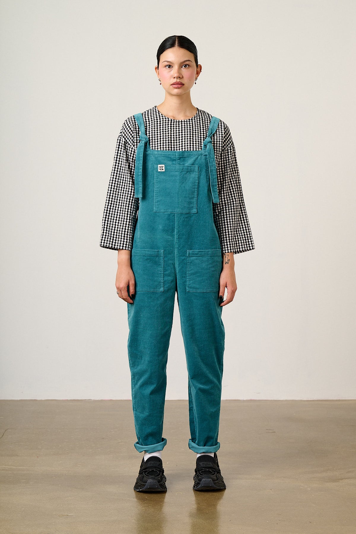 Original  - Organic Corduroy Dungarees in Harbour Blue
