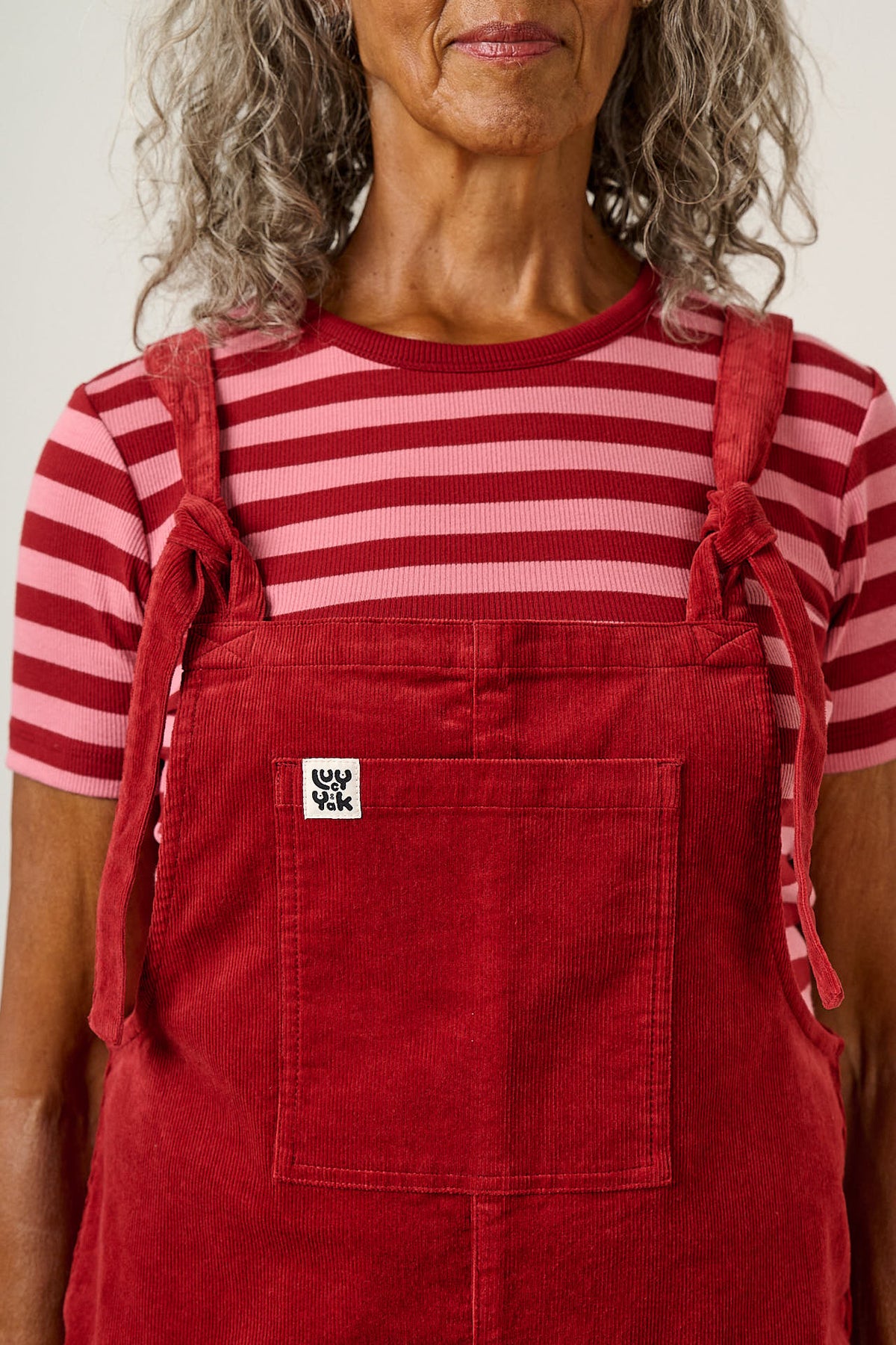 Original - Corduroy Dungarees in Maroon