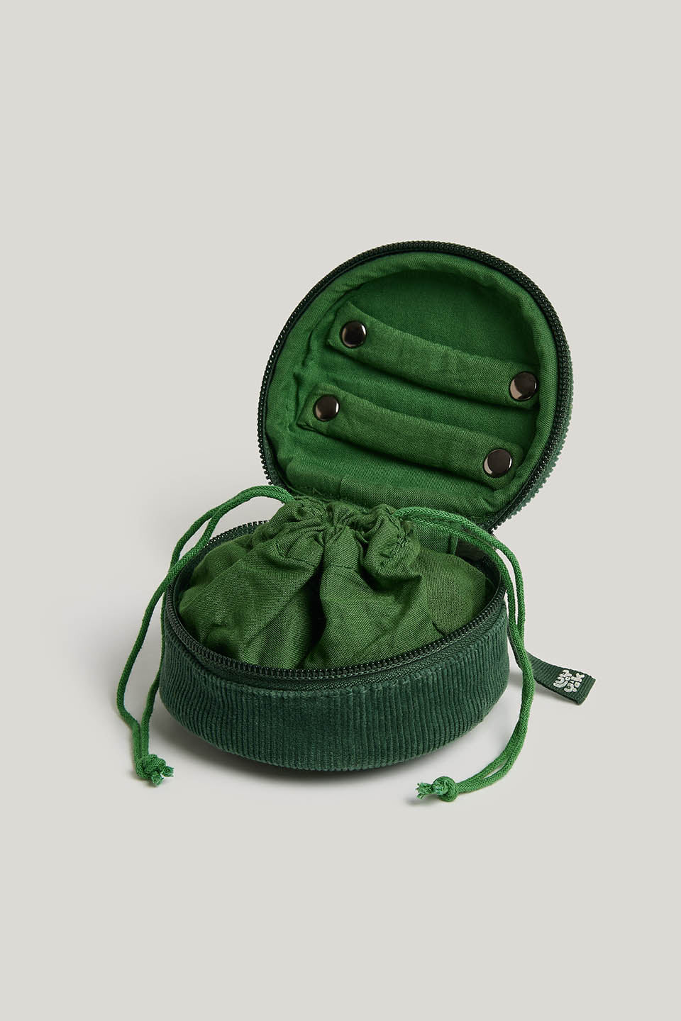 Rouen - Jewellery Case in Green Cord