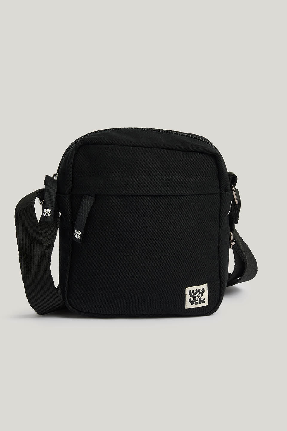 Roxton - Cotton Crossbody Bag in Black