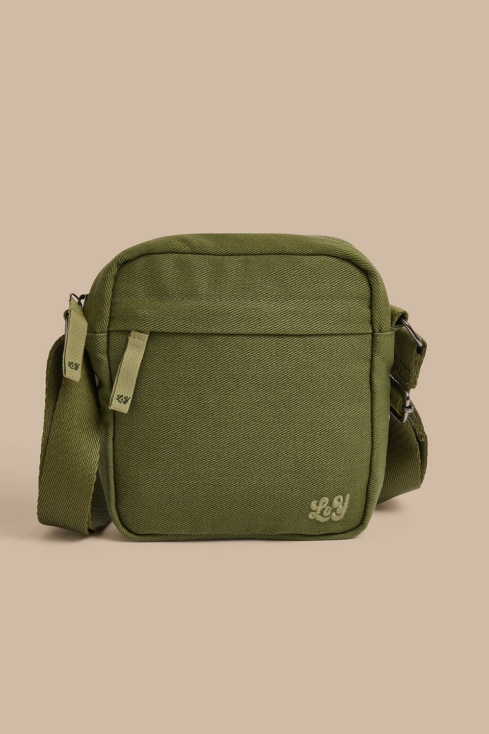 Roxton - Cotton Crossbody Bag in Khaki
