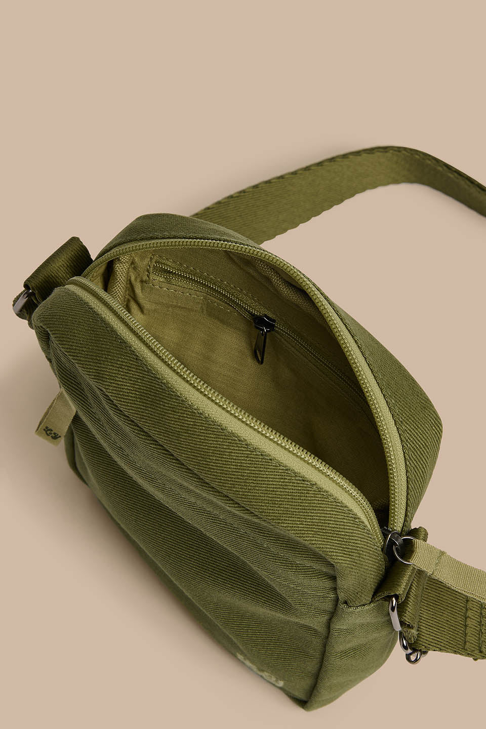 Roxton - Cotton Crossbody Bag in Khaki