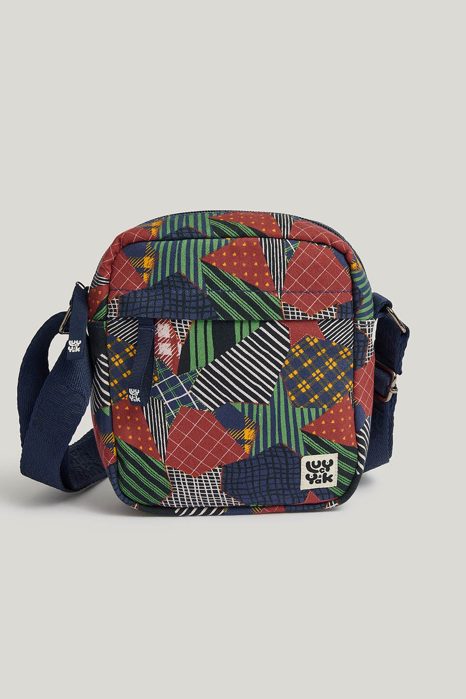 Roxton  - Cotton Crossbody Bag in Star Patchwork Print