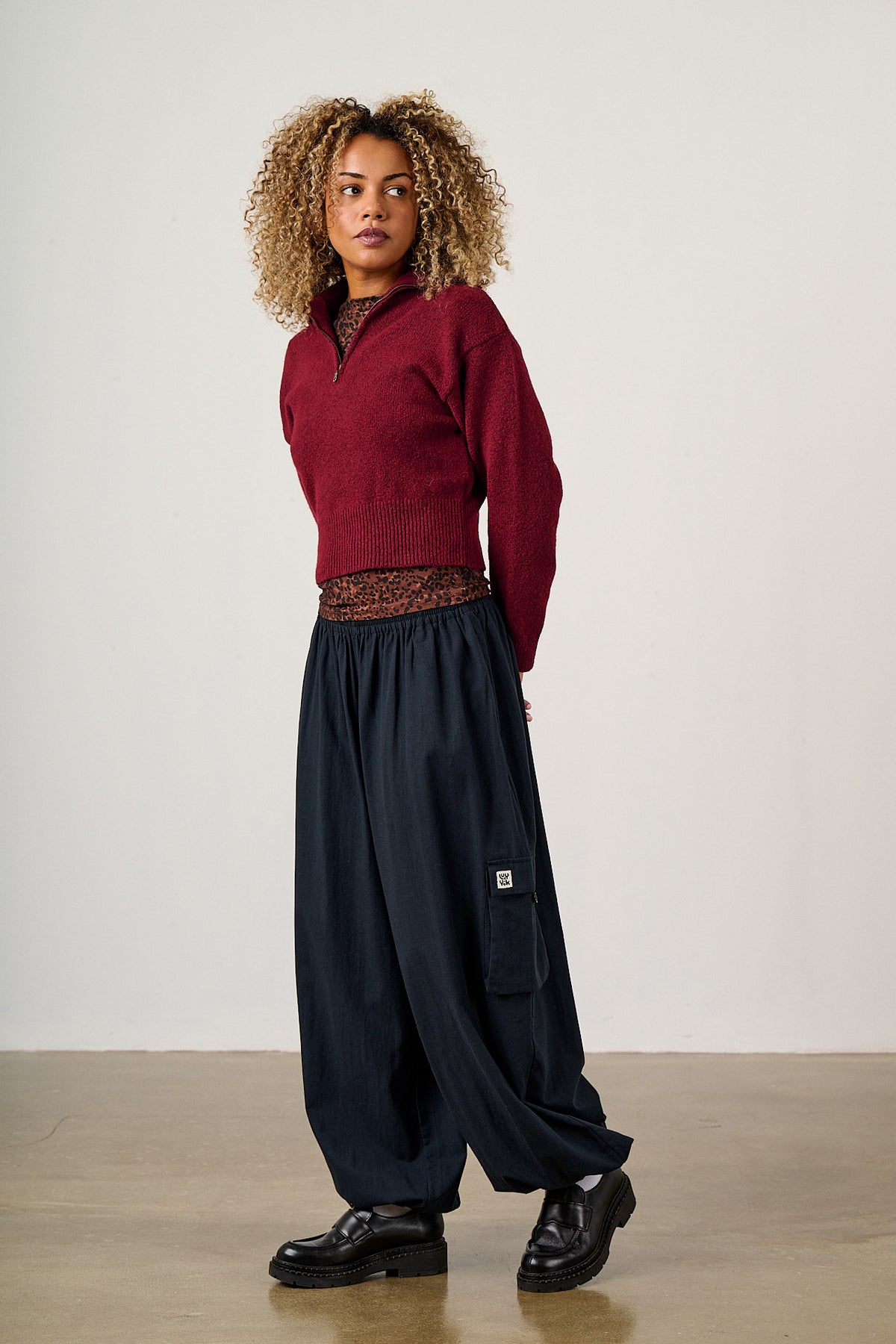 Rumi - Wide Leg Trousers Organic Cotton in Black