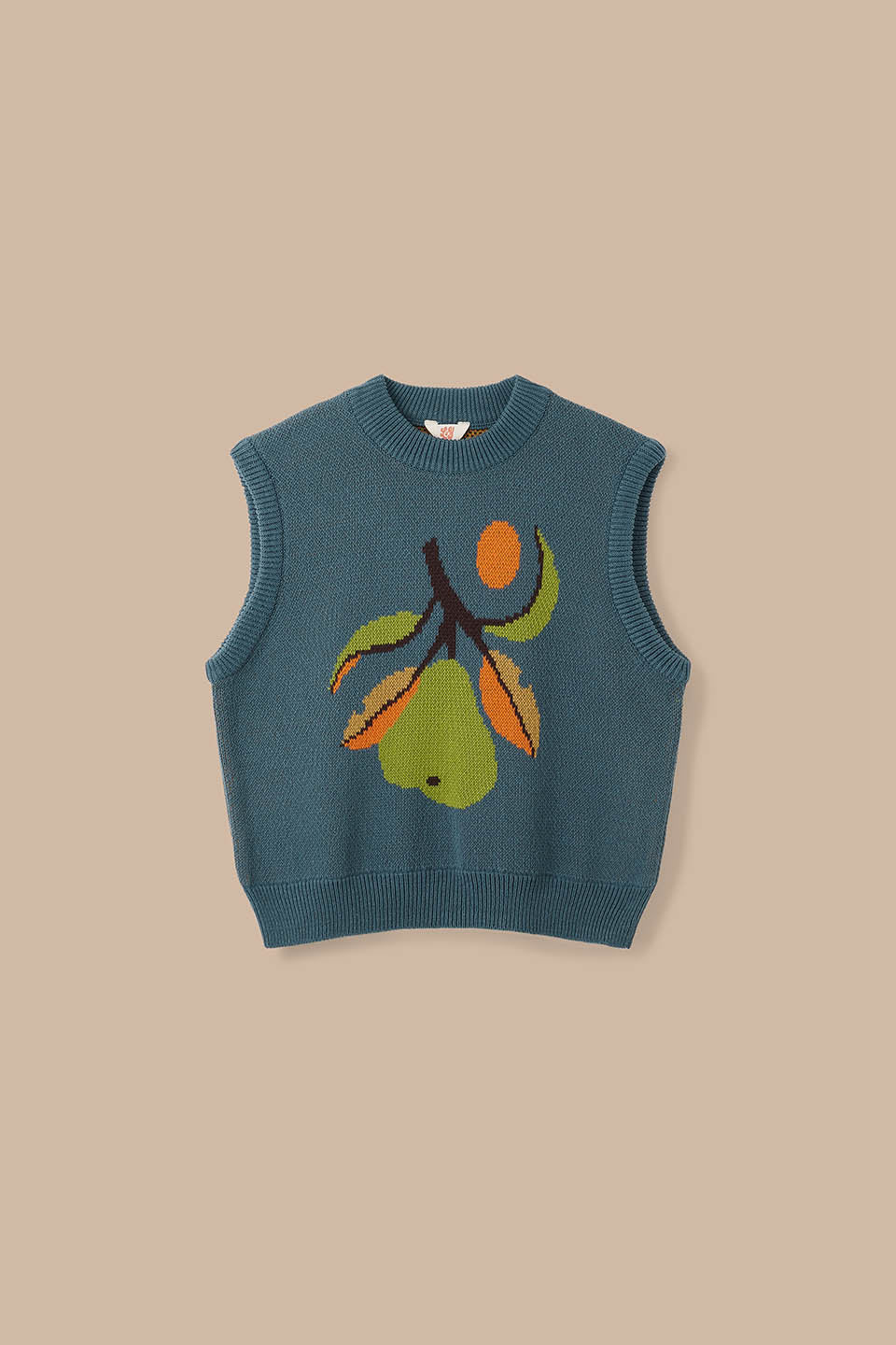 L.E Saffle - Cotton Knitted Vest in Monique Aimee & Yak