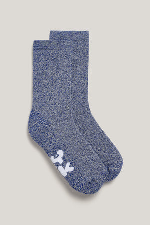 Sienna - Cotton Sock in Dark Blue Marl