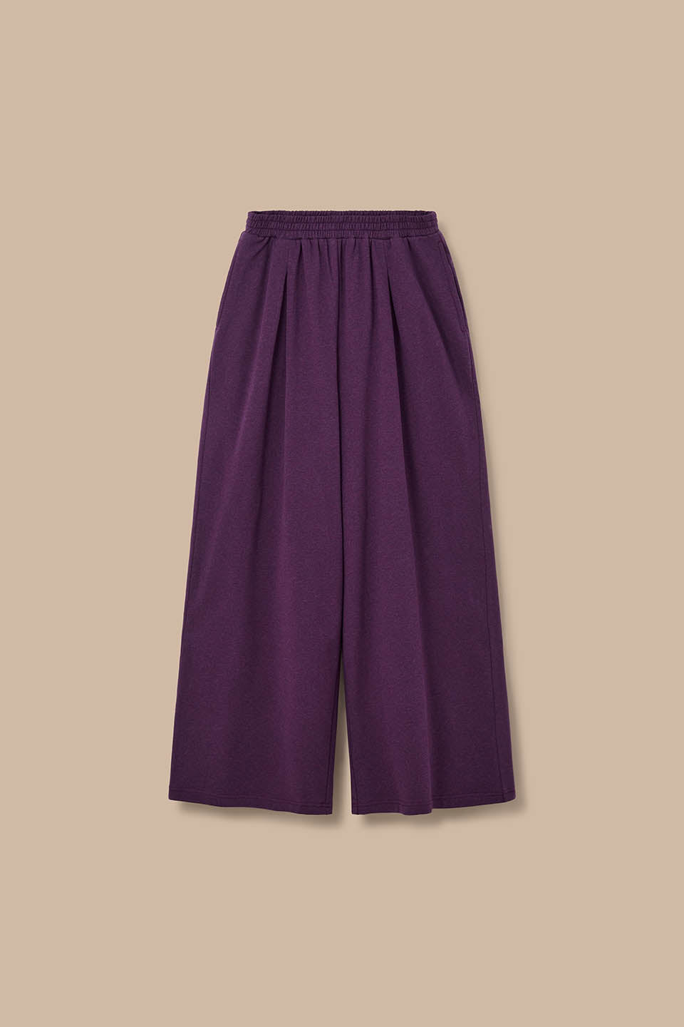 Tamsin - Jersey Extra Wide Trouser in Burgundy
