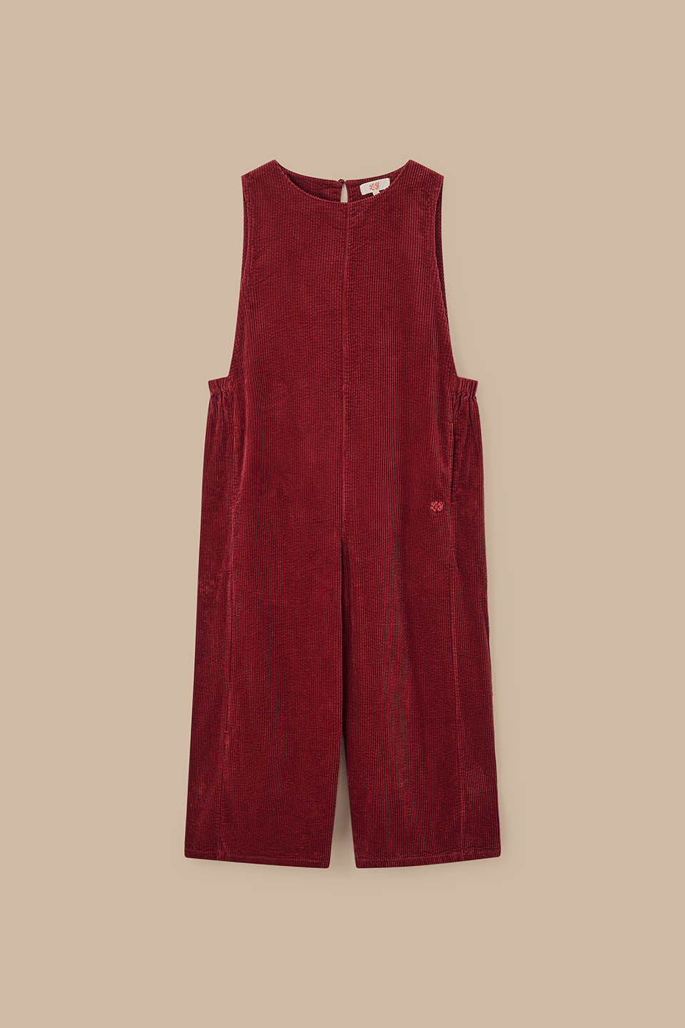 Tilda - Organic Corduroy Jumpsuit in Pomegranate