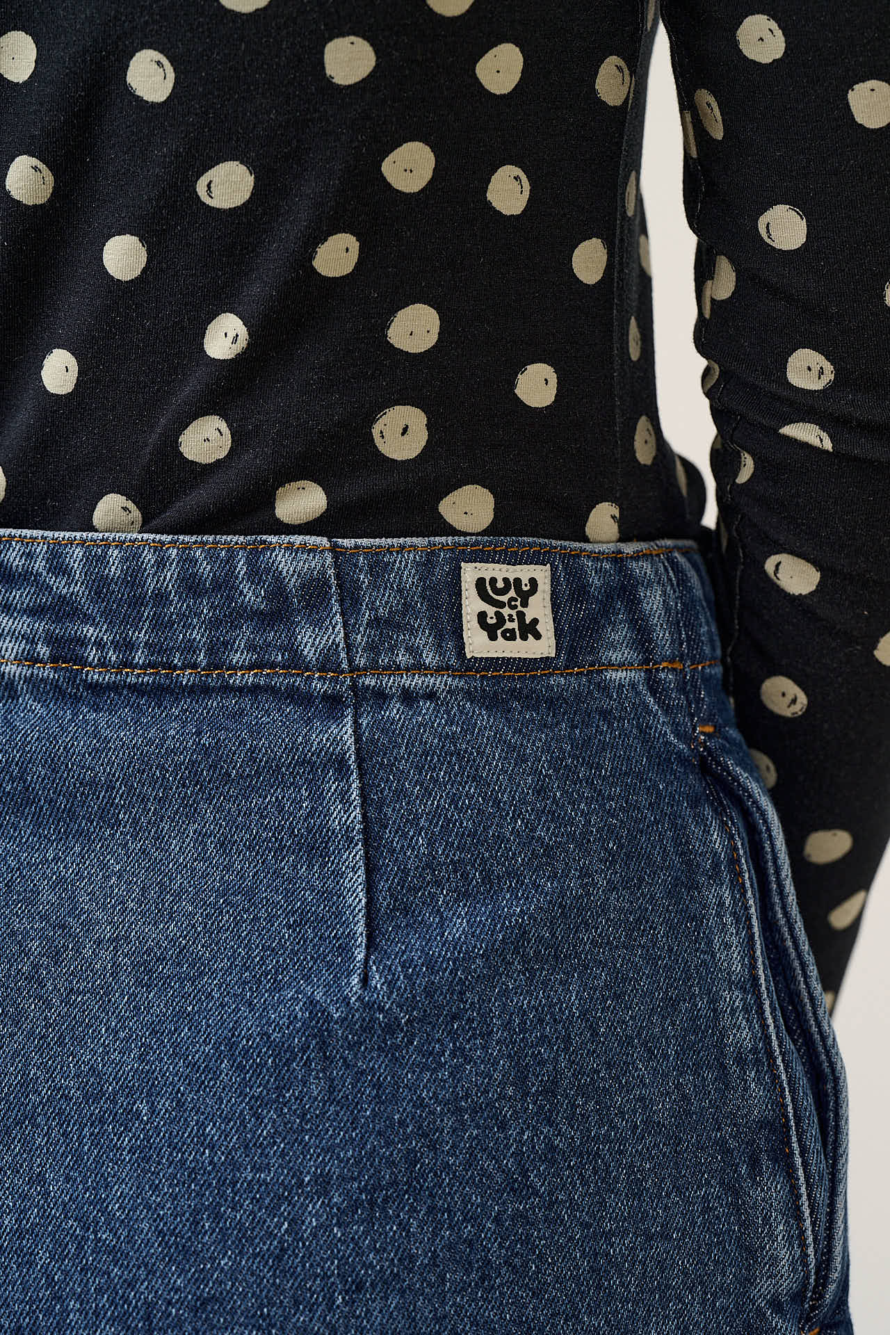 Veeda - Denim Skort in Mid Wash Denim