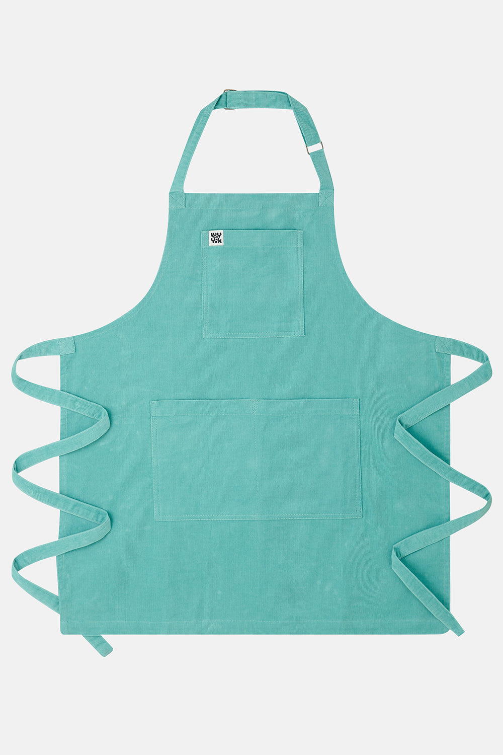 Ada - Corduroy Apron in Jade Green