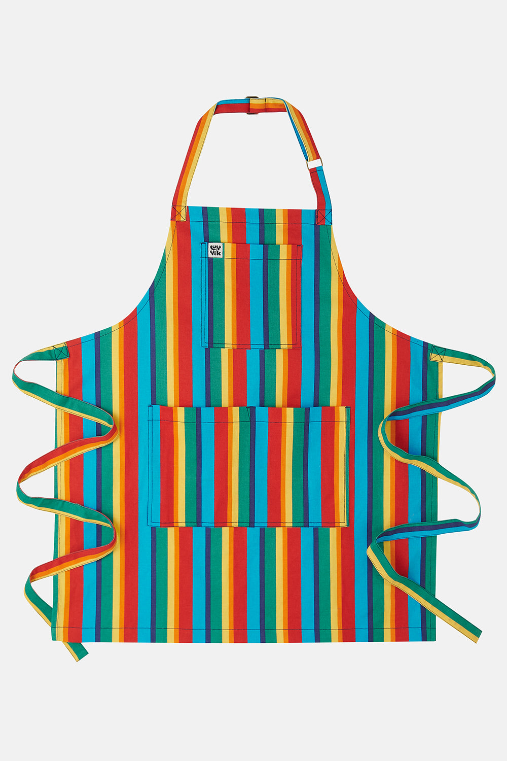 Ada - Cotton Apron in Rainbow Print