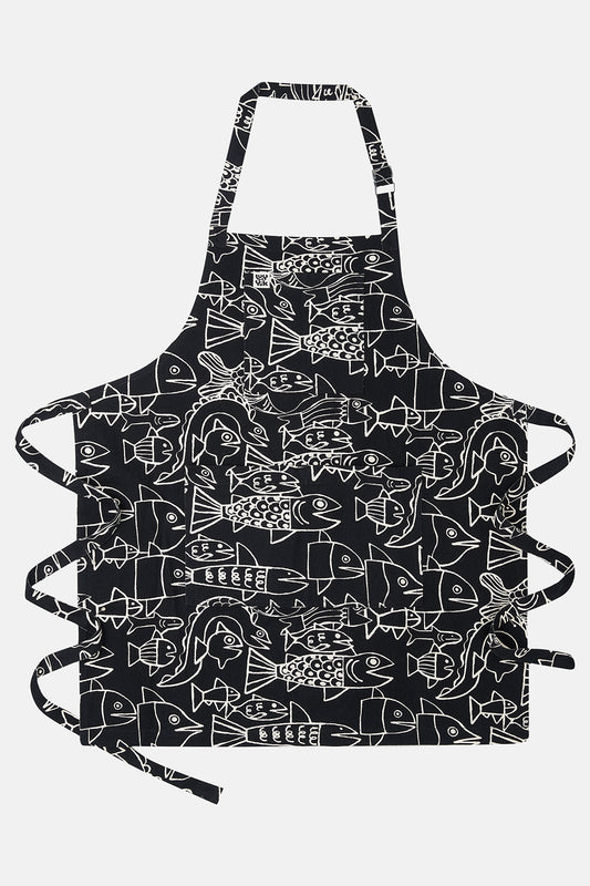 Ada - Cotton Apron in Artist Print by Marcello