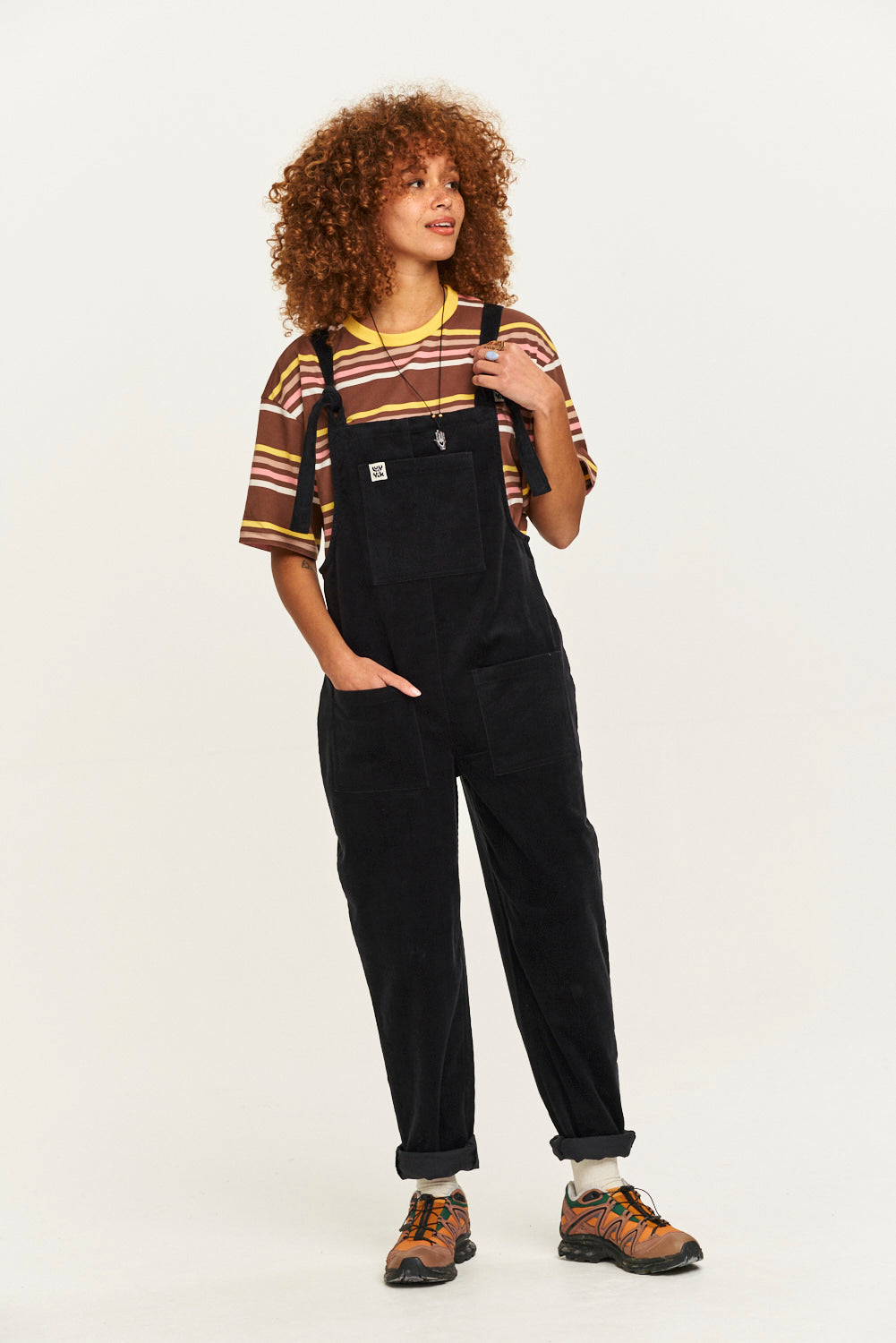 Lucy and store yak black dungarees