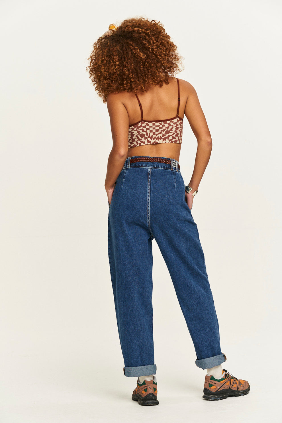 Addison - Tapered Denim Jeans in Mid Wash Blue – Lucy & Yak