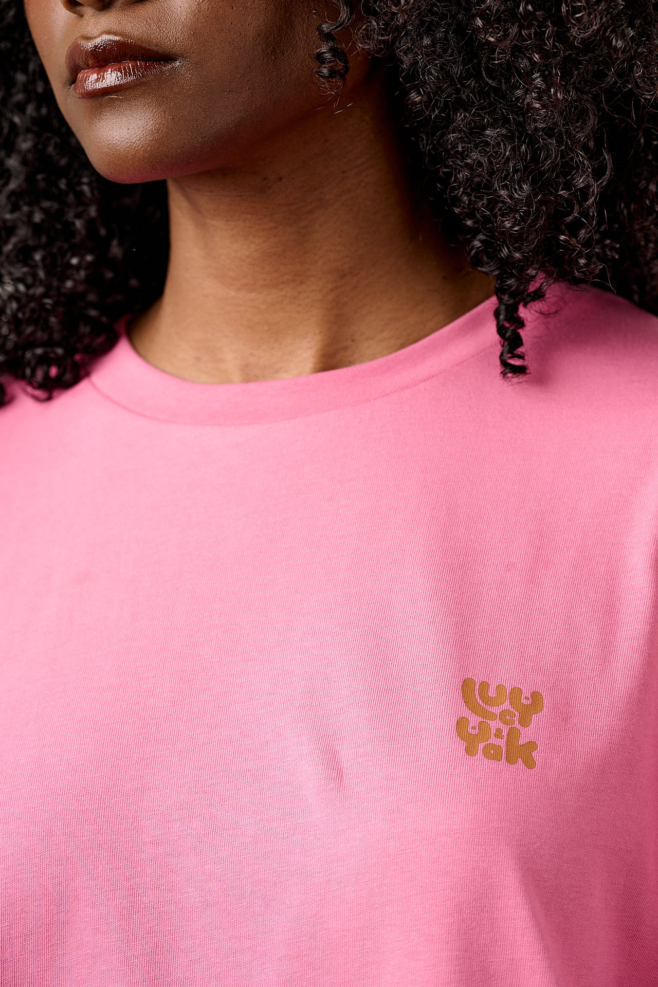 Benny - Oversized Cotton T-Shirt in Pink Fruit Salad Print