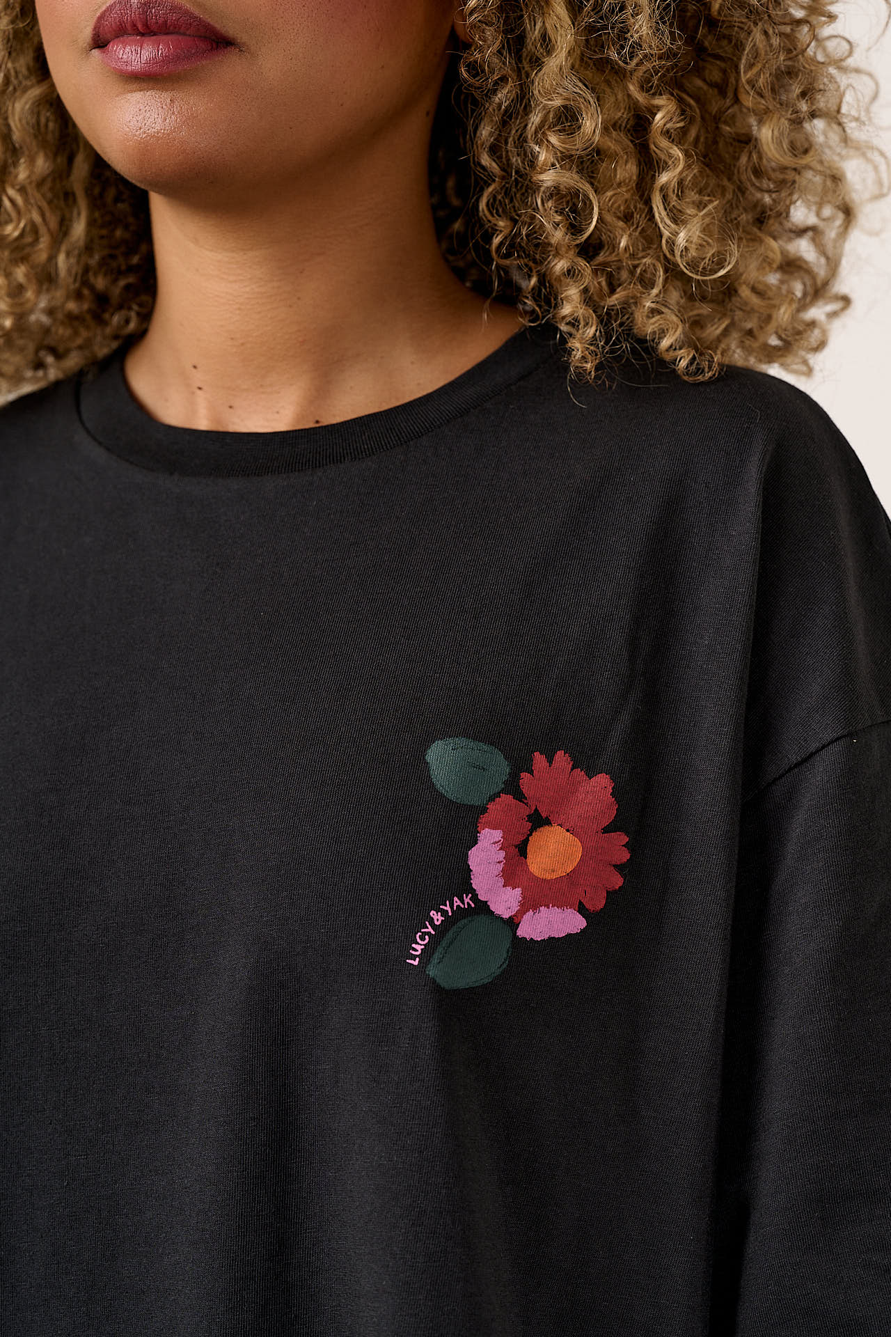 Benny - Oversized Cotton T-Shirt in Washed Marie Print