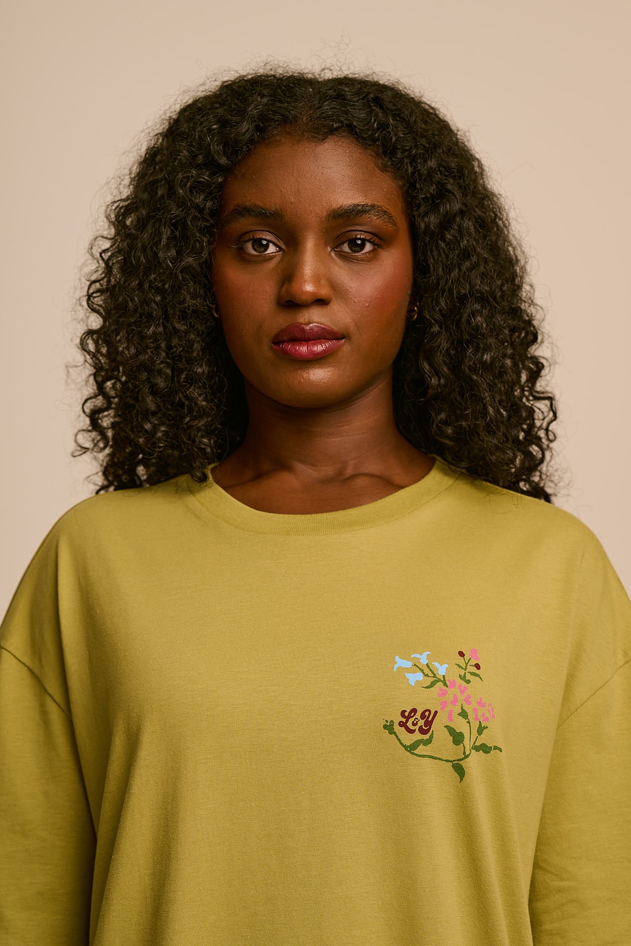 Benny - Oversized Cotton T-Shirt in Green Palace Floral