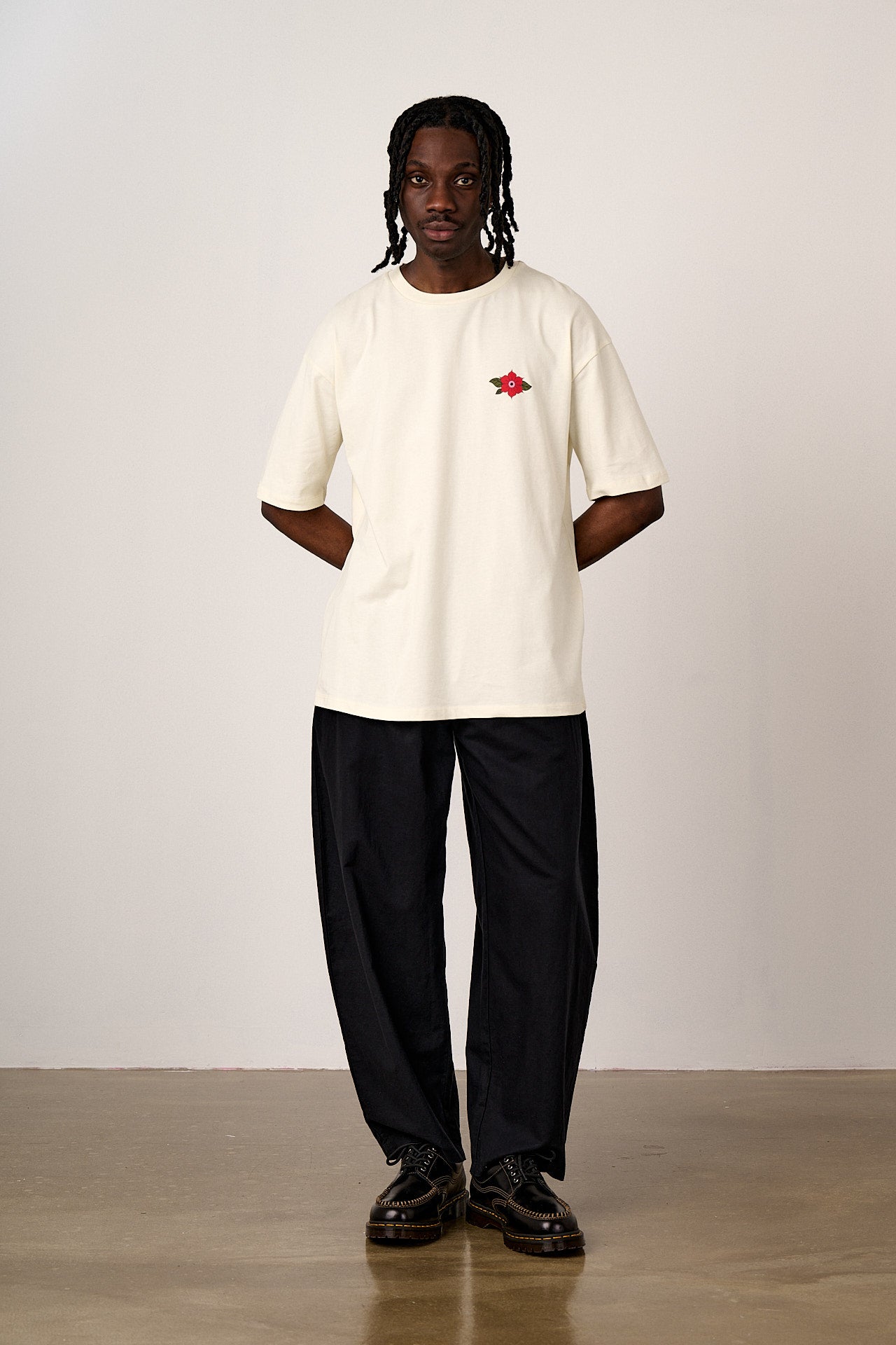 Benny - Oversized Cotton T-Shirt in Tattoo Print