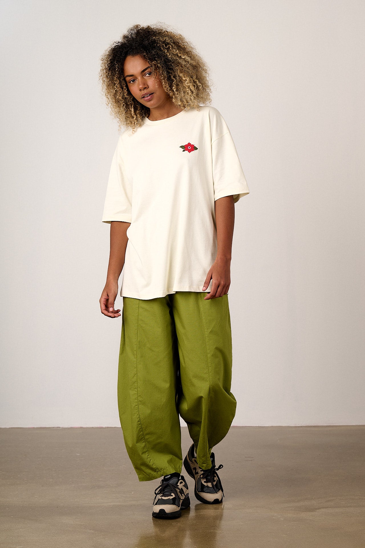 Benny - Oversized Cotton T-Shirt in Tattoo Print