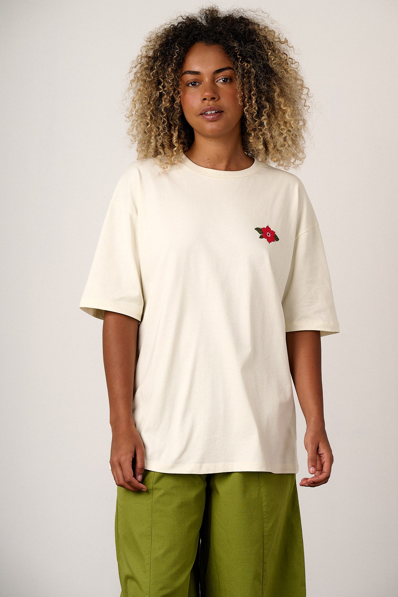 Benny - Oversized Cotton T-Shirt in Tattoo Print