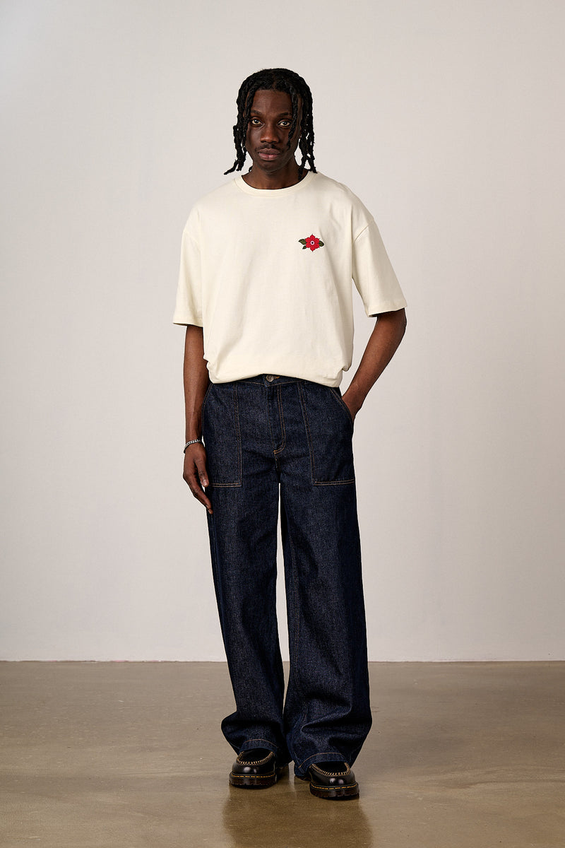 Delores - Wide Leg Denim Jeans in Indigo