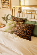 Polar Fleece Cushion Cover in Leopard Print