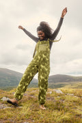 Baloo - Borg Fleece Dungarees in Green Sequoia Print