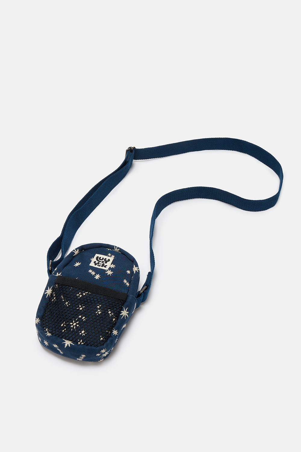 Brady - Crossbody Bag in Navy Moon & Star Embroidery