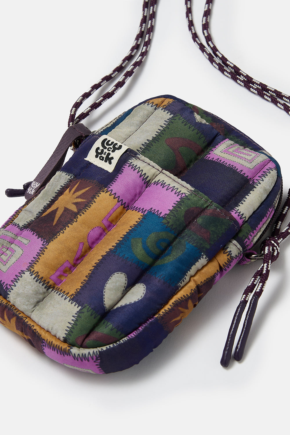 Brock - Recycled Polyester Crossbody Bag in Courtney Patchwork Print