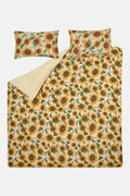 Bed Sheets - Soft Cotton in Cream Sunflower Print