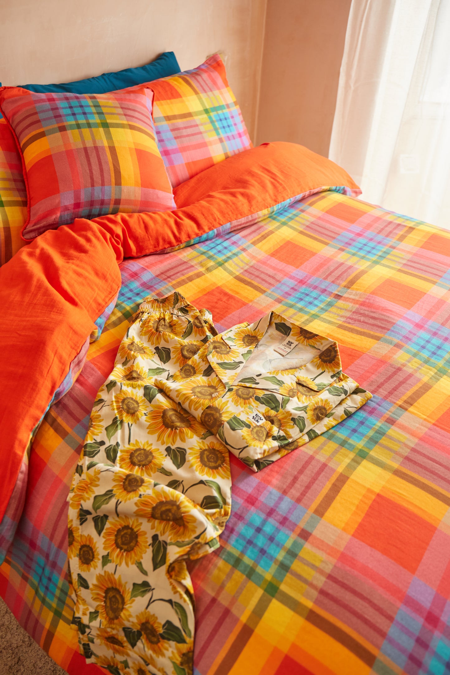 Bed Sheets - Soft Cotton in Ncuti Tartan Print