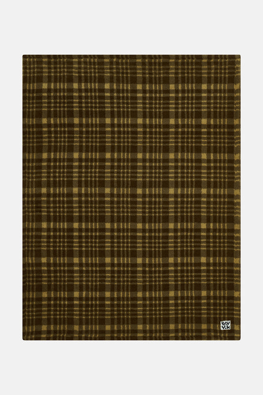 Blanket - Borg Fleece in Brown Cher Check Print